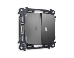 Комплект механизма 2-кл выключателя с подсветкой Ambrella Volt Omega MO654015