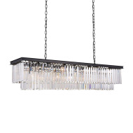Подвесная люстра Delight Collection 1920s Odeon KR0387P-12C/P black/frost Подвесная люстра Delight Collection 1920s Odeon KR0387P-12C/P black/frost
