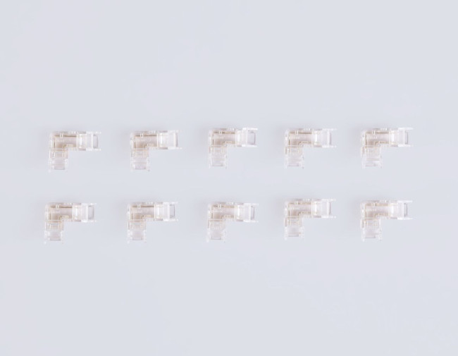 Соединитель угловой Ambrella Light Illumination COB 12/24V для лент 5mm (2 конт.) (10шт. в комплекте) GS6841 Соединитель угловой Ambrella Light Illumination COB 12/24V для лент 5mm (2 конт.) (10шт. в комплекте) GS6841
