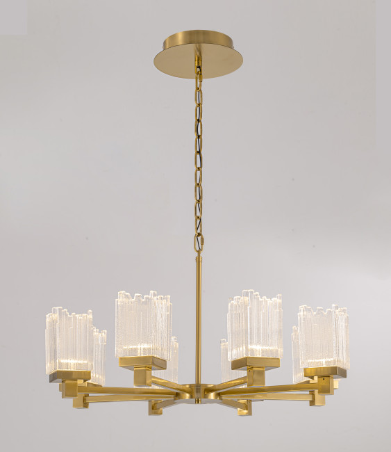 Подвесной светильник MD25020403-8A2 Satin gold, LED/39.8W, 3000K dimmable