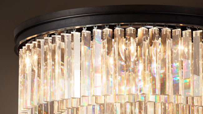 Потолочная люстра Delight Collection 1920s Odeon KR0387C-10B/P black/clear Потолочная люстра Delight Collection 1920s Odeon KR0387C-10B/P black/clear