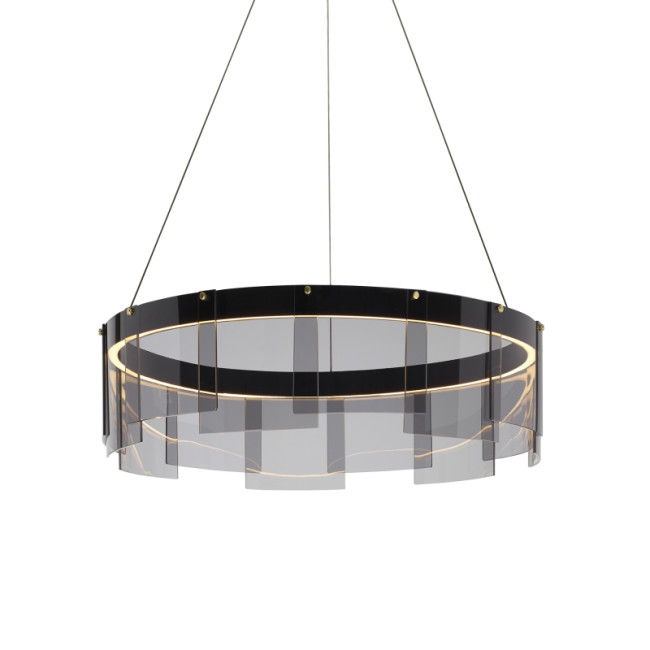 Подвесная люстра Delight Collection Stratos D8825P/S black/smoky Подвесная люстра Delight Collection Stratos D8825P/S black/smoky