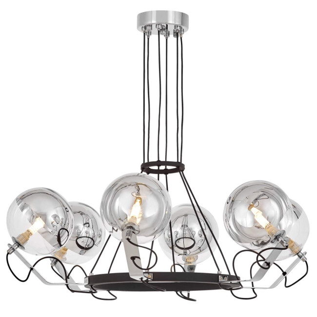 Подвесная люстра Lumina Deco LDP 9110-6 BK+CHR