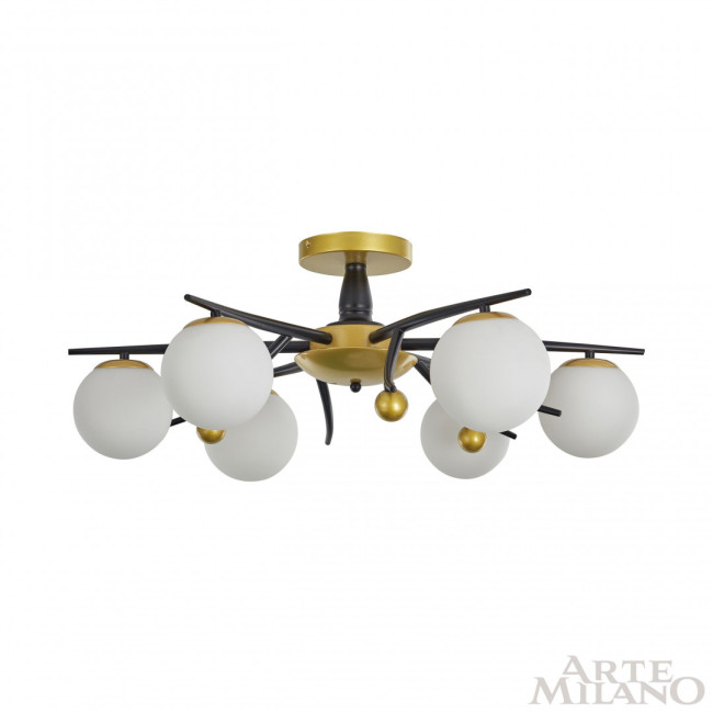 Потолочная люстра Arte Milano 273408/6 BK/GD