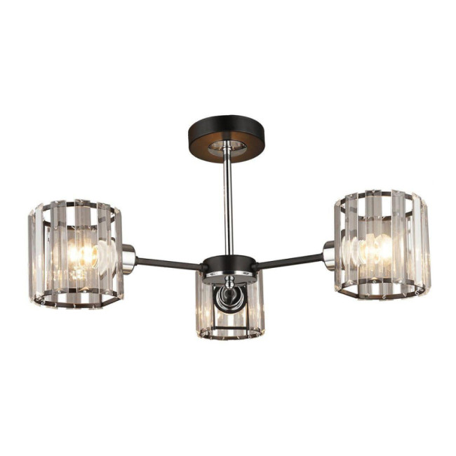 Люстра на штанге IMEX MD.4057-3-S BK+CH Люстра на штанге IMEX MD.4057-3-S BK+CH