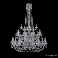 Подвесная люстра Bohemia Ivele Crystal 1402/20+10+5/400/h-158/3d Ni