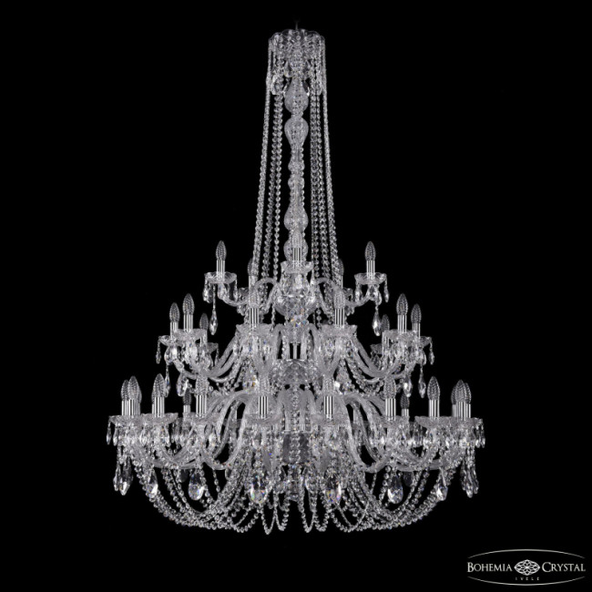 Подвесная люстра Bohemia Ivele Crystal 1402/20+10+5/400/h-158/3d Ni