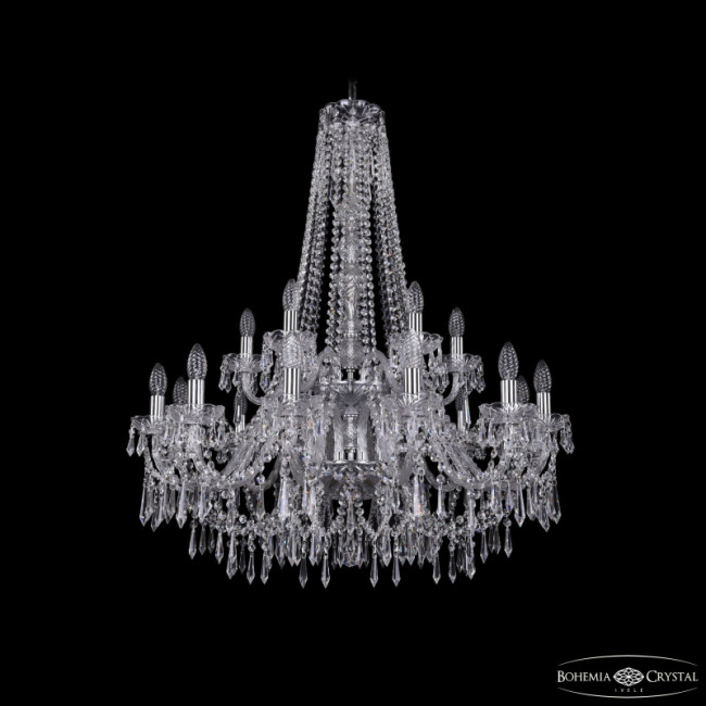 Подвесная люстра Bohemia Ivele Crystal 1403/12+6/300/h-100/2d Ni Подвесная люстра Bohemia Ivele Crystal 1403/12+6/300/h-100/2d Ni