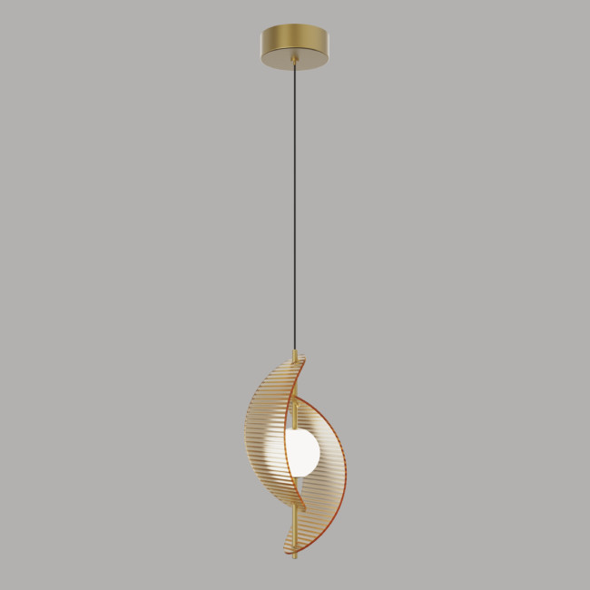 Подвесной светильник MD24030035-1A brass/amber Подвесной светильник MD24030035-1A brass/amber