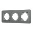 Рамка на 3 поста стеклянная Arlight FRM-OMALI-SFGS-3-GR 049714 Рамка на 3 поста стеклянная Arlight FRM-OMALI-SFGS-3-GR 049714