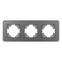 Рамка на 3 поста стеклянная Arlight FRM-OMALI-SFGS-3-GR 049714 Рамка на 3 поста стеклянная Arlight FRM-OMALI-SFGS-3-GR 049714