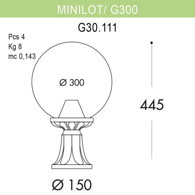 Уличный светильник Fumagalli Minilot/G300 G30.111.000.AZE27 Уличный светильник Fumagalli Minilot/G300 G30.111.000.AZE27