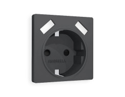 Лицевая панель для розетки с/з со шторками 2USB A+A Ambrella Volt Alfa AP9090