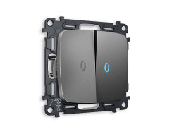 Комплект механизма 2-кл выключателя с подсветкой Ambrella Volt Omega MO654020