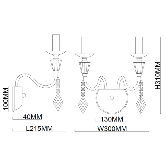 Бра Stilfort Grace 1053/05/02W