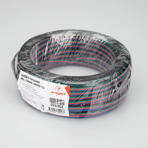 Шлейф питания Arlight ARL-18AWG-4Wire-CU 026352 Шлейф питания Arlight ARL-18AWG-4Wire-CU 026352