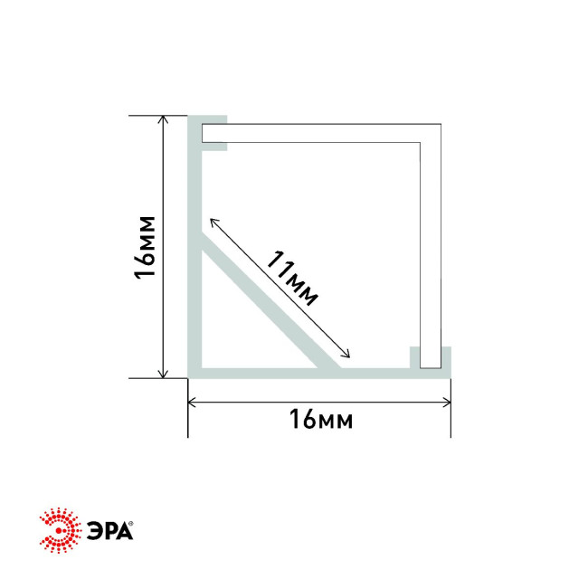 Комплект с угловым анодированным профилем Эра 1616S Б0039466 Комплект с угловым анодированным профилем Эра 1616S Б0039466