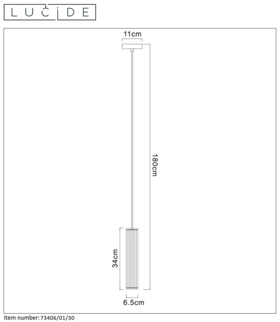 Подвесной светильник Lucide LIONEL 73406/01/30 Подвесной светильник Lucide LIONEL 73406/01/30