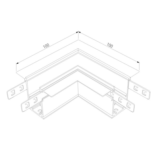 Коннектор угловой внутренний для встраиваемого шинопровода Elektrostandard Slim Magnetic 4690389178986 Коннектор угловой внутренний для встраиваемого шинопровода Elektrostandard Slim Magnetic 4690389178986