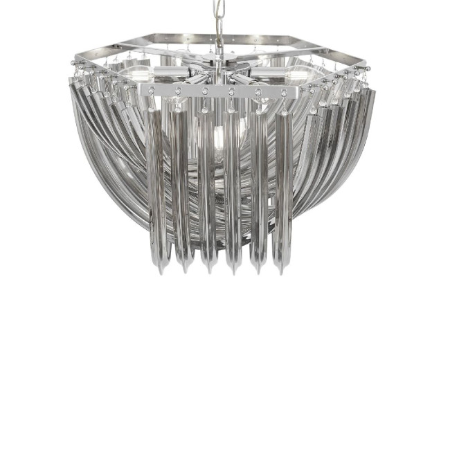 Подвесная люстра Lumina Deco Boscone LDP 7044-550 CHR+GY Подвесная люстра Lumina Deco Boscone LDP 7044-550 CHR+GY