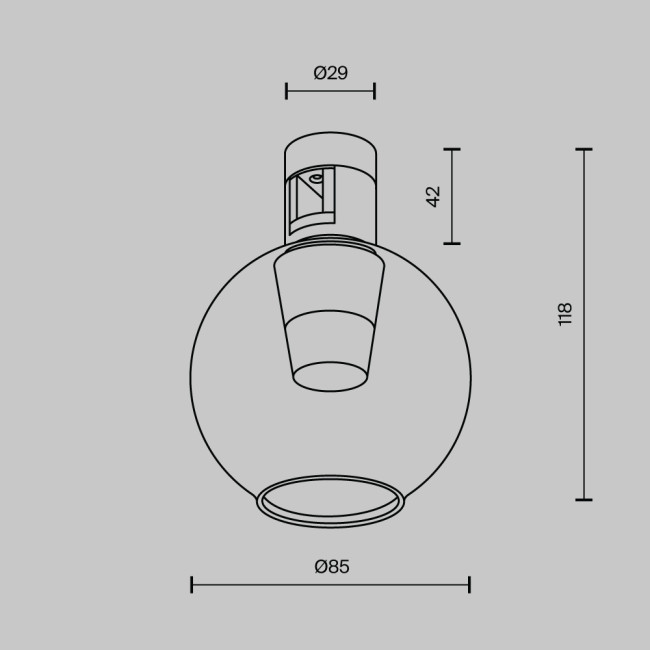 Трековый магнитный светильник Maytoni Bubble TR148-1-3W4K-BS Трековый магнитный светильник Maytoni Bubble TR148-1-3W4K-BS