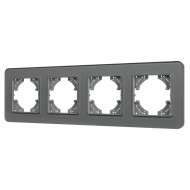 Рамка на 4 поста стеклянная Arlight FRM-OMALI-SFGS-4-GR 049718