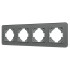 Рамка на 4 поста стеклянная Arlight FRM-OMALI-SFGS-4-GR 049718 Рамка на 4 поста стеклянная Arlight FRM-OMALI-SFGS-4-GR 049718