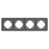 Рамка на 4 поста стеклянная Arlight FRM-OMALI-SFGS-4-GR 049718 Рамка на 4 поста стеклянная Arlight FRM-OMALI-SFGS-4-GR 049718