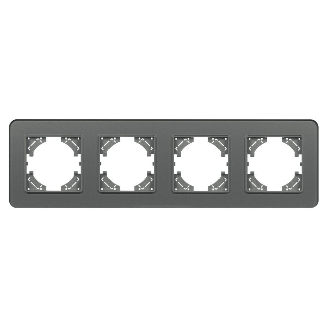 Рамка на 4 поста стеклянная Arlight FRM-OMALI-SFGS-4-GR 049718 Рамка на 4 поста стеклянная Arlight FRM-OMALI-SFGS-4-GR 049718