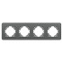 Рамка на 4 поста стеклянная Arlight FRM-OMALI-SFGS-4-GR 049718 Рамка на 4 поста стеклянная Arlight FRM-OMALI-SFGS-4-GR 049718