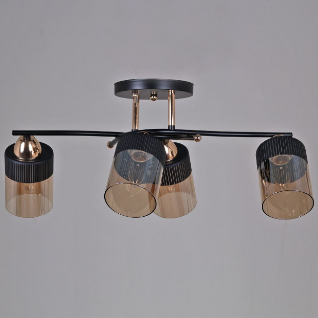 Потолочная люстра Reluce 09131-3.3-04 FG+BK Потолочная люстра Reluce 09131-3.3-04 FG+BK