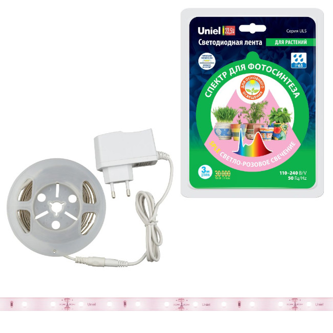 Светодиодная лента Uniel ULS-P71-2835-42LED/m-IP65-3M-SPLE RRP24C00 UL-00008924