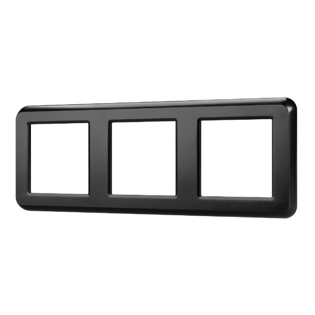 Рамка трехместная Arlight FRM-VERSA-PL-3-BK 043784 Рамка трехместная Arlight FRM-VERSA-PL-3-BK 043784