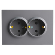 Розетка 2-местная СЗК Stekker 250В 16А Эмили RST16-5114-05ZK 50252