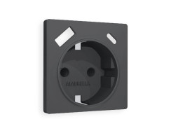 Лицевая панель для розетки с/з со шторками 2USB A+C Ambrella Volt Alfa AP9100