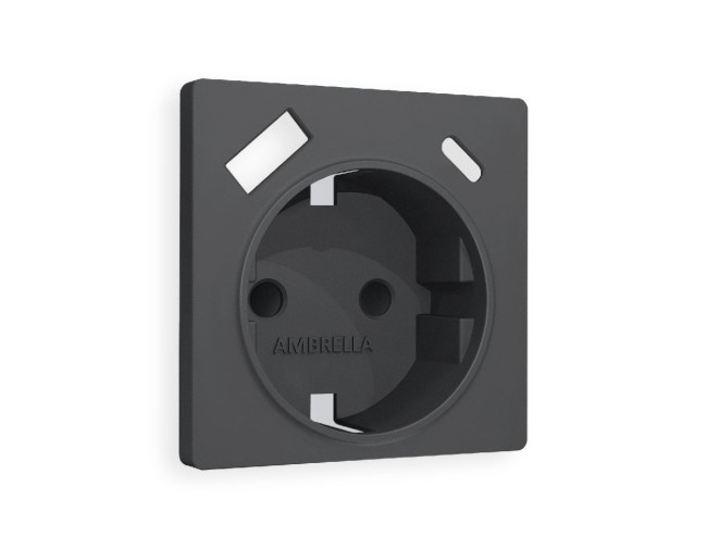 Лицевая панель для розетки с/з со шторками 2USB A+C Ambrella Volt Alfa AP9100 Лицевая панель для розетки с/з со шторками 2USB A+C Ambrella Volt Alfa AP9100