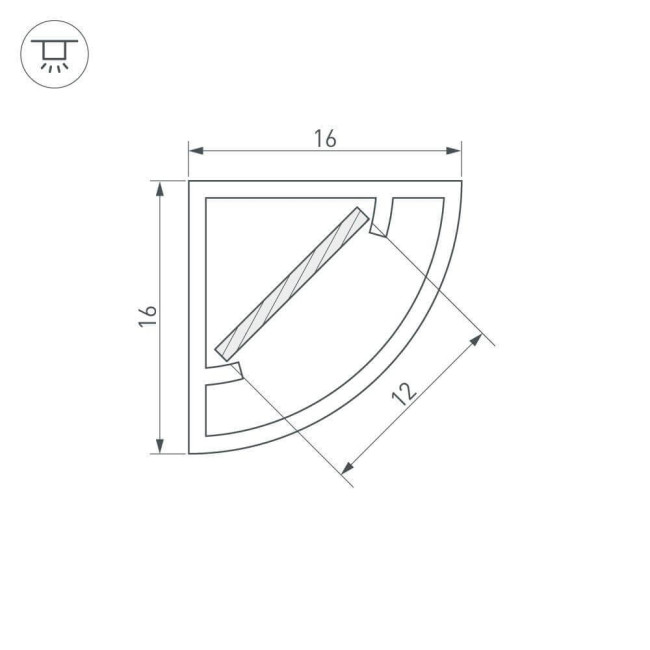 Профиль Arlight WPH-KANT-H16-2000 OPAL 023166 Профиль Arlight WPH-KANT-H16-2000 OPAL 023166