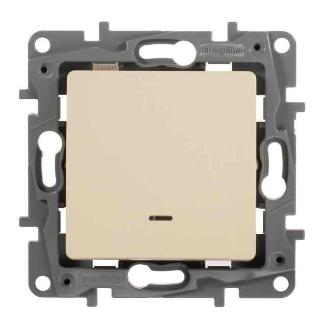 Выключатель одноклавишный Legrand Etika 10A 250V с подсветкой белый 672203 Выключатель одноклавишный Legrand Etika 10A 250V с подсветкой белый 672203
