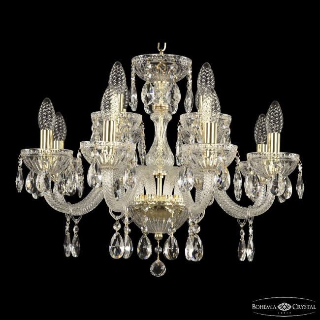 Подвесная люстра Bohemia Ivele Crystal 5417/8+4/195 G Clear/M-1G Подвесная люстра Bohemia Ivele Crystal 5417/8+4/195 G Clear/M-1G