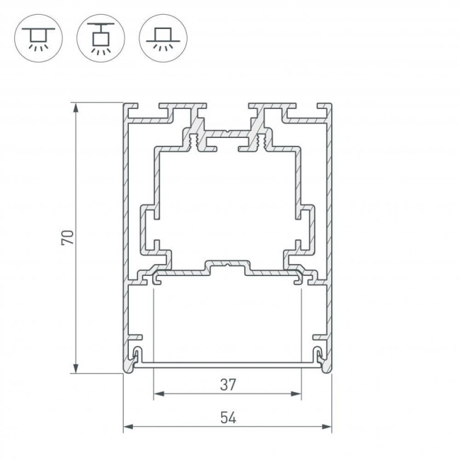 Профиль Arlight S2-LINE-5470 029440 Профиль Arlight S2-LINE-5470 029440