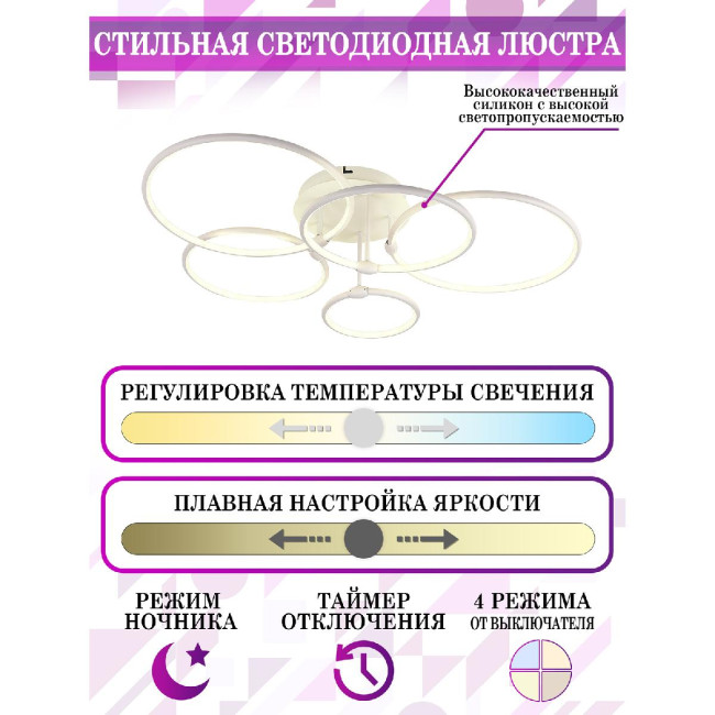 Потолочная люстра Natali Kovaltseva Perfekt I HIGH-TECH LED LAMPS 82036 Потолочная люстра Natali Kovaltseva Perfekt I HIGH-TECH LED LAMPS 82036