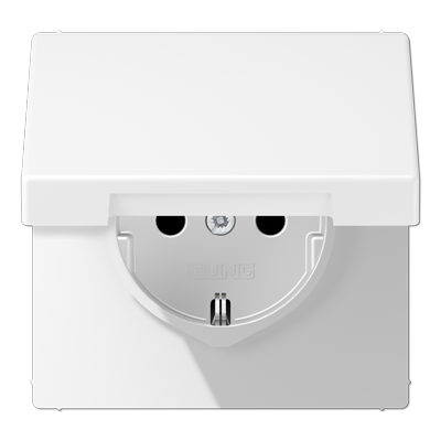 Розетка Schuko с крышкой и шторками Jung LS1520BFKIKLWWM Розетка Schuko с крышкой и шторками Jung LS1520BFKIKLWWM