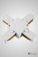 Трековый однофазный X-образный соединитель AM Group AM178 WH Трековый однофазный X-образный соединитель AM Group AM178 WH
