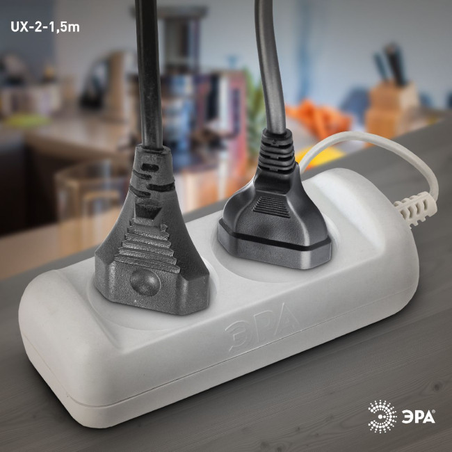 Удлинитель электрический Эра UX-2-1,5m Б0038557