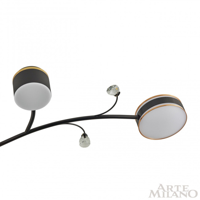 Люстра на штанге Arte Milano Ferrara 276240/6+1 BK/GD Люстра на штанге Arte Milano Ferrara 276240/6+1 BK/GD
