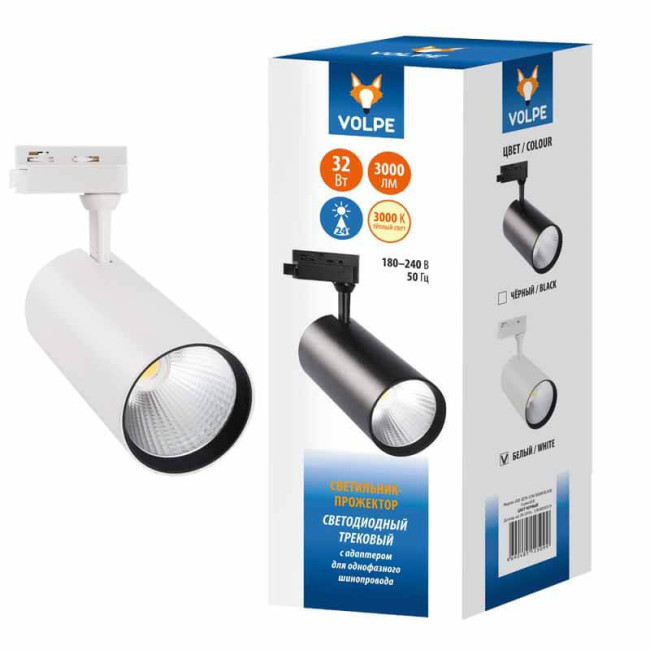 Трековый светодиодный светильник Volpe ULB-Q276 32W/3000К White UL-00005942 Трековый светодиодный светильник Volpe ULB-Q276 32W/3000К White UL-00005942