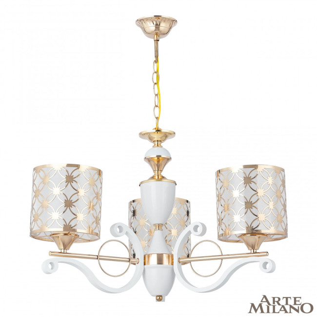 Подвесная люстра Arte Milano Florentia-3097 303097/3 Wh/Gd Подвесная люстра Arte Milano Florentia-3097 303097/3 Wh/Gd