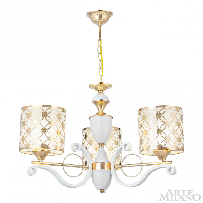 Подвесная люстра Arte Milano Florentia-3097 303097/3 Wh/Gd Подвесная люстра Arte Milano Florentia-3097 303097/3 Wh/Gd
