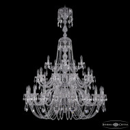 Подвесная люстра Bohemia Ivele Crystal 1402/20+10+5/400/XL-158/3d Ni