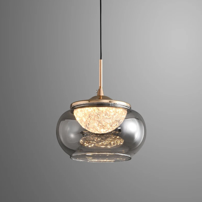 Подвесной светильник MT9128-1H gold/smoke Подвесной светильник MT9128-1H gold/smoke